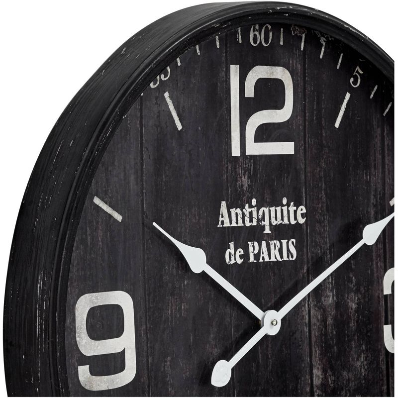 River Parks Studio Antiquite de Paris 23 1/2" Brown Round Metal Wall Clock