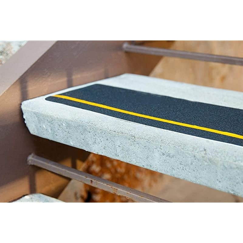 Stairs Treads Non-Slip Tape,Indoor & Outdoor,Safety Treads,6 Inch X 24 Inch,5 PCS/Pack (Black/Reflective)