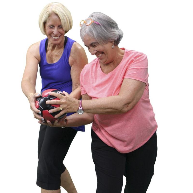 Sportime Strength Medicine Ball, 4-1/2 Pounds, Red and Black