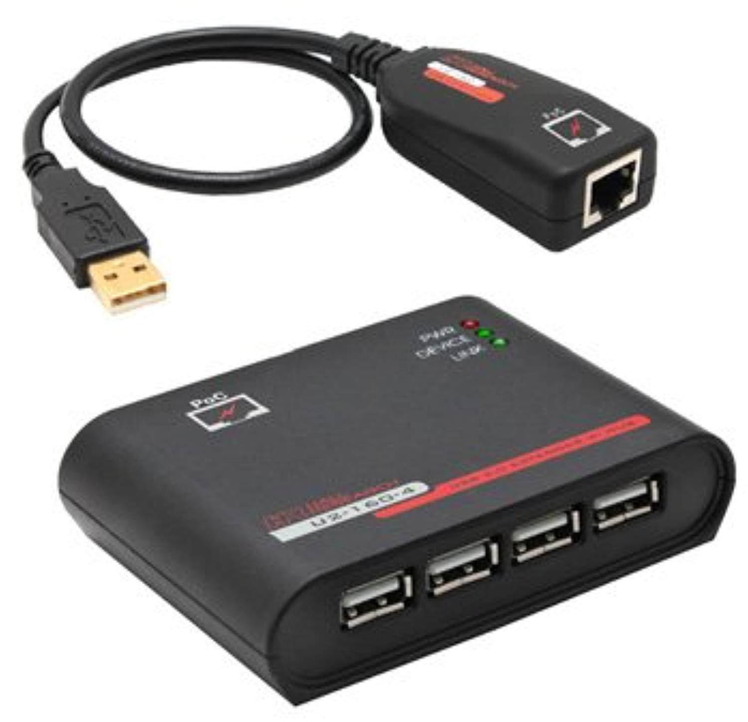 Hall Research USB 2.0 on Cat6 Extender Kit with Hub - Network (RJ-45)USB - 164.04 ft Extended Range