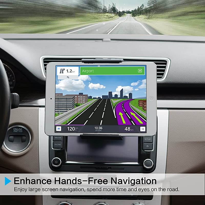 Universal Car Mount 2 in 1 CD Slot Tablet Car Mount for 711 inch Tablet CD Player Cell Phone Holder for 357 inch Smartphone  Tablet Car Mount Dash Holder Stand for iPad ProAirMini