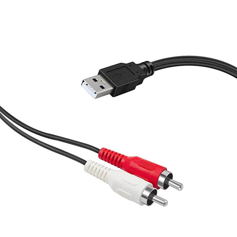 5 Ft15m USB 20 Male to 2 RCA Male Video AV AV Converter Camcorder Audio Capture Card Splitter Adapter Cable for TVMacPC USB 20 Male to RCA Male