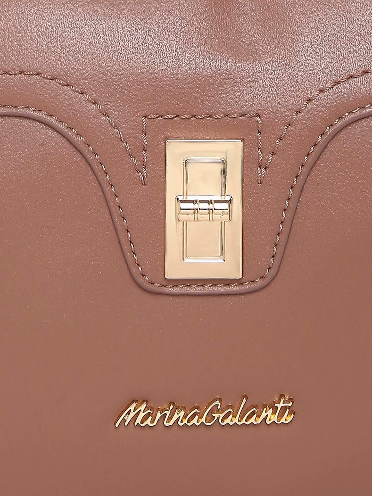 Marina Galanti Brown Solid Medium Sling Handbag