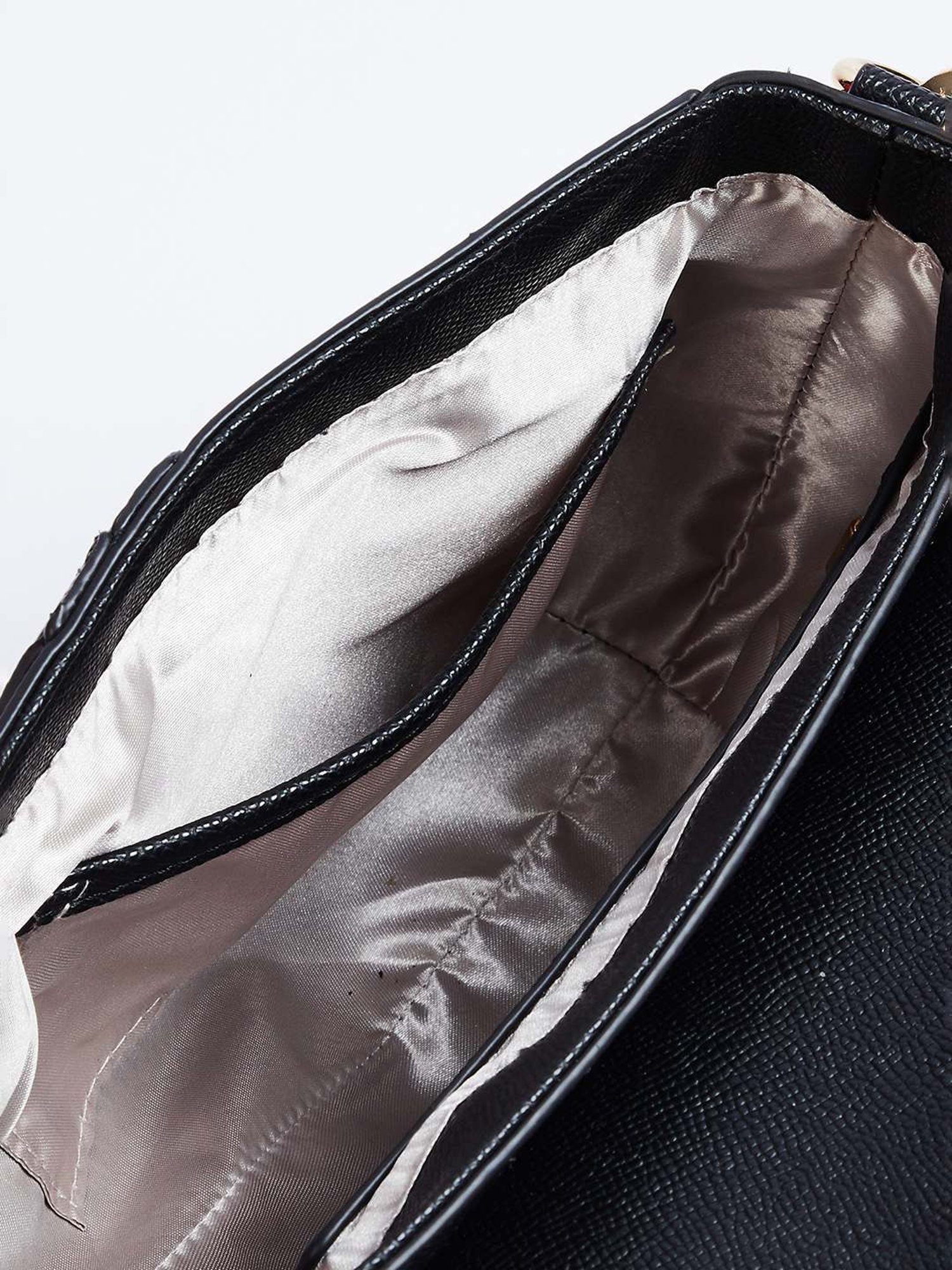 Code by Lifestyle Black Textured Shoulder Handbag