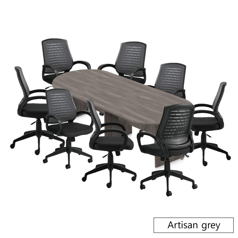 GOF 10FT Conference Table (Artisan Grey) Set with Multifunctional Ergonomic Conference Task Chair (8XG10902B)