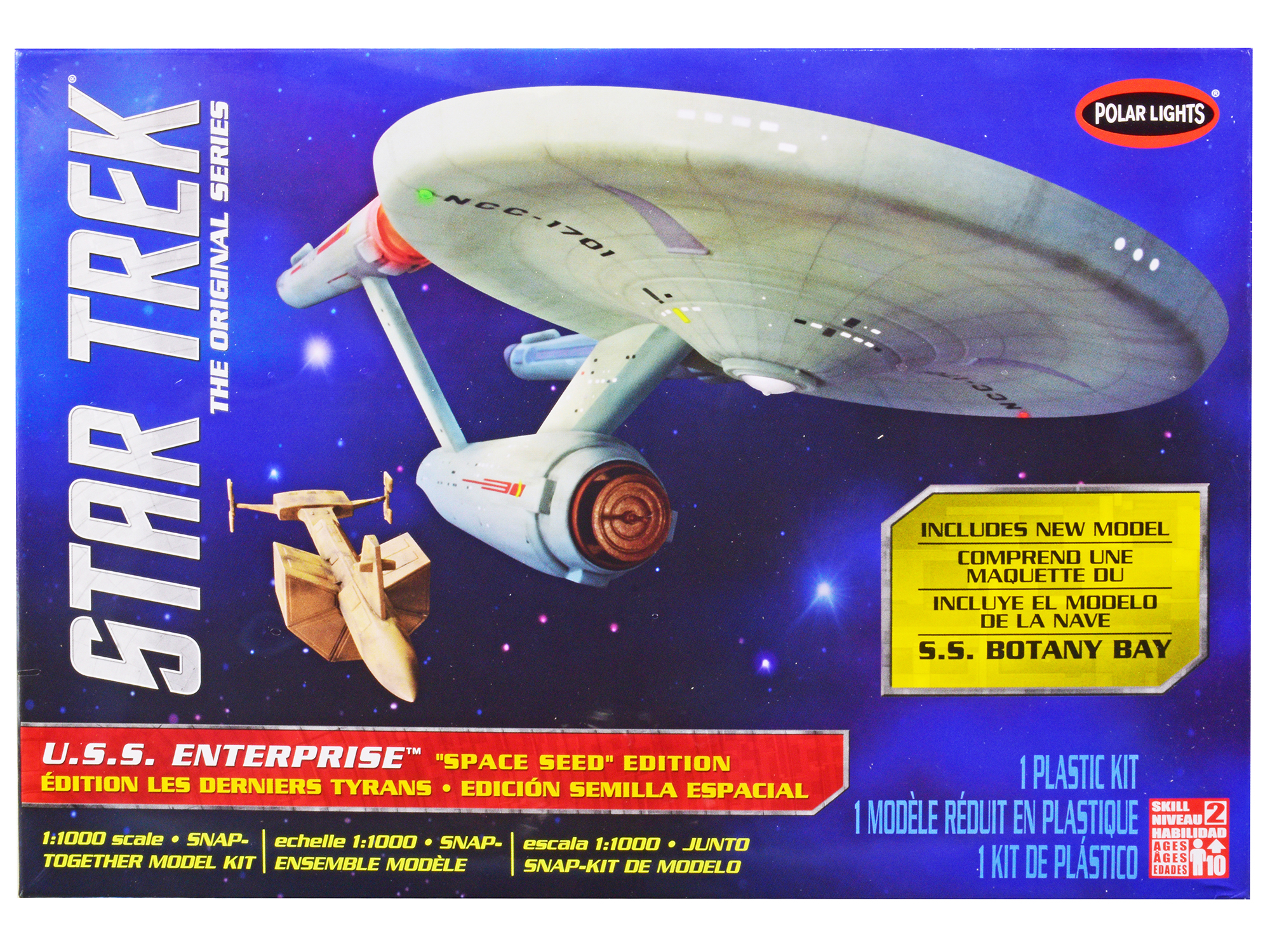 Skill 2 Model Kit U.S.S. Enterprise NCC-1701-C Space Ship "Star Trek: The Next Generation" (1987) TV Series 1/1400 Scale Model by AMT