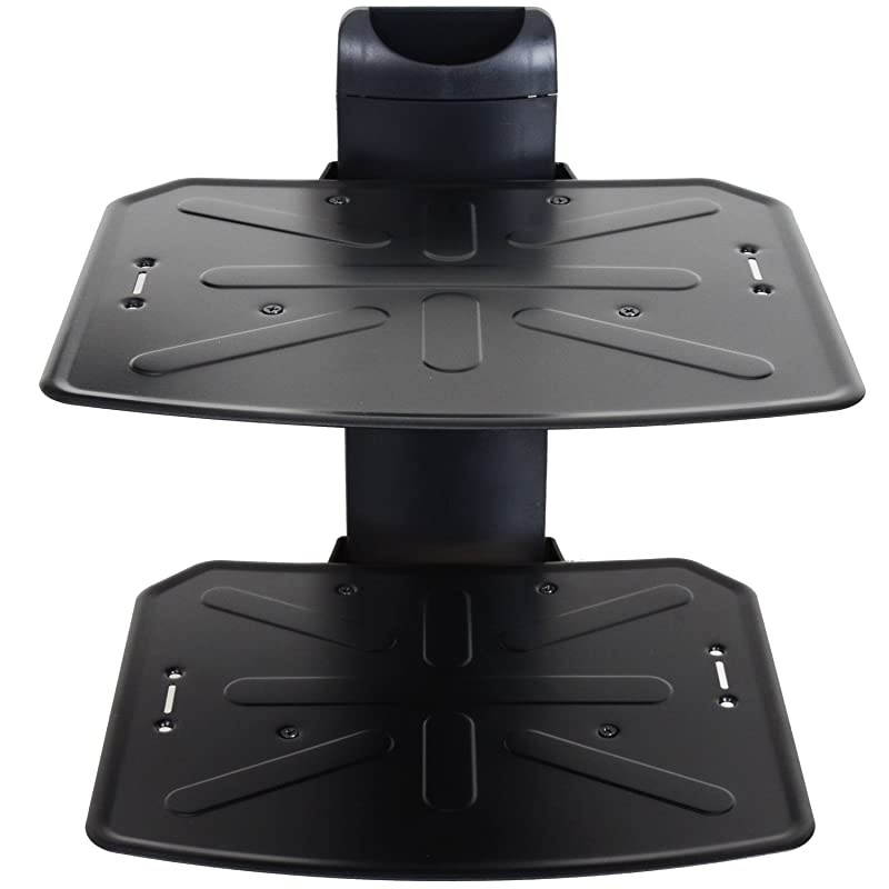 2 Shelf DVD DVR VCR Wall Mount Bracket Component Shelf for DVD Player DDS Receiver Video Audio Cable Box MDVD04B WP6