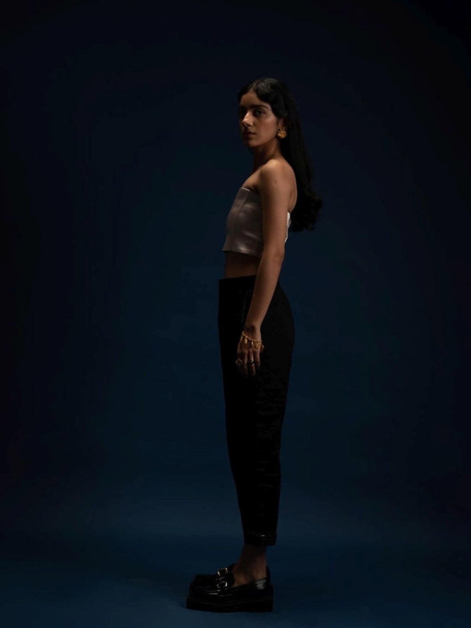 Khajoor Studio Black Fragments Dancing Stars Quilted Pants