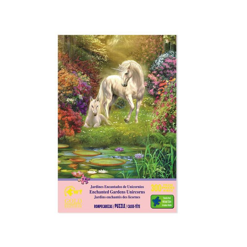 Wuundentoy Gold Edition: Enchanted Gardens Unicorns Jigsaw Puzzle - 300pc