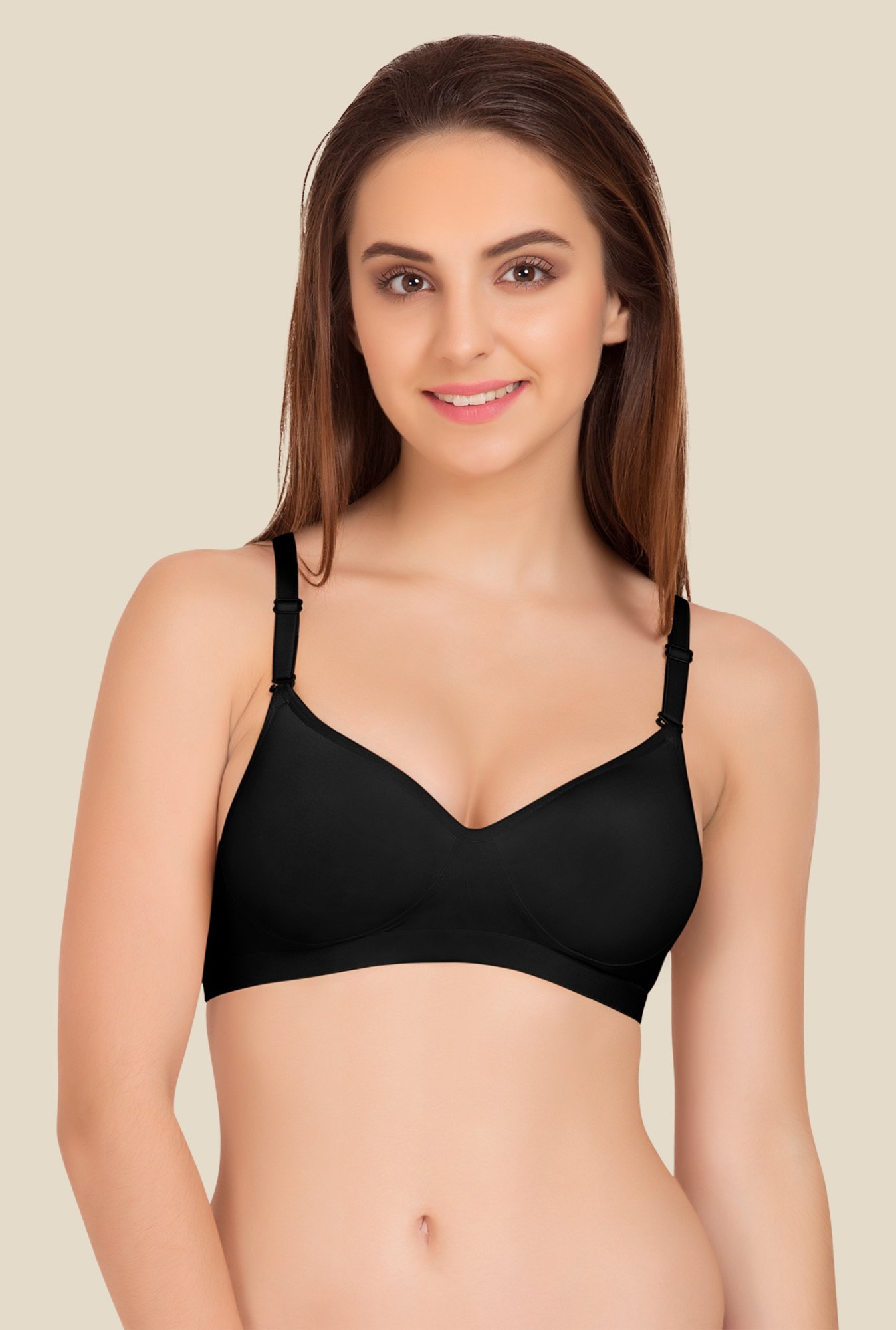 Tweens Beige & Black Padded Bra (Pack Of 2)