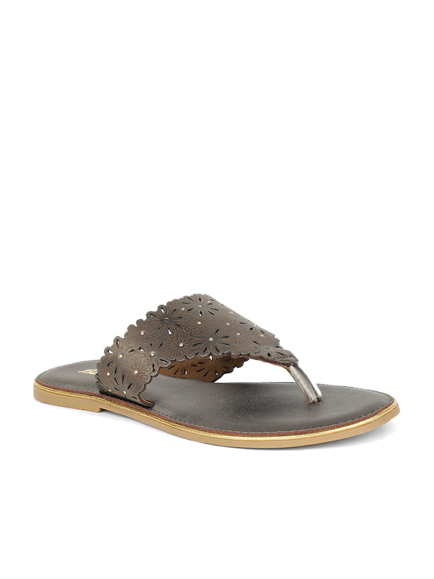 Bata Women's Grey Thong Sandals