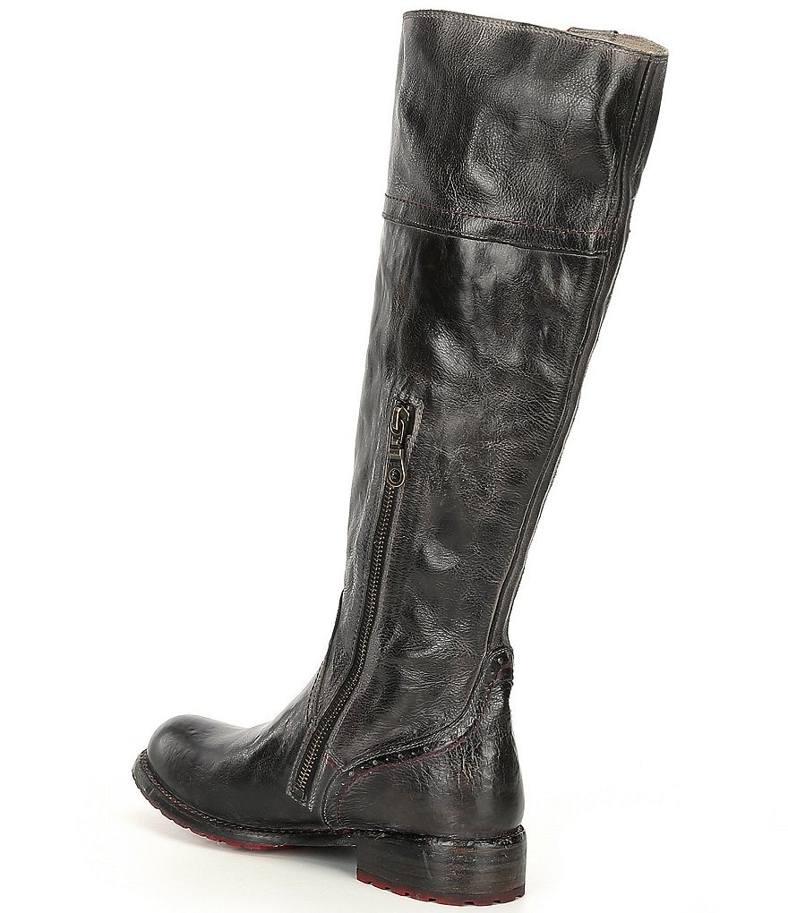 Bed Stu Jacqueline Leather Tall Block Heel Boots
