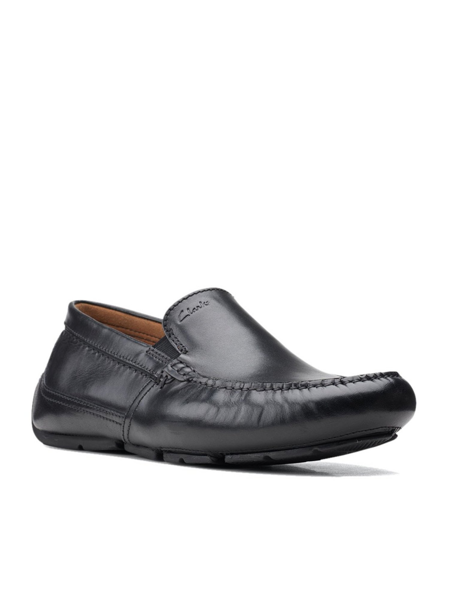 Clarks Men's Markman Plain Black Loafers