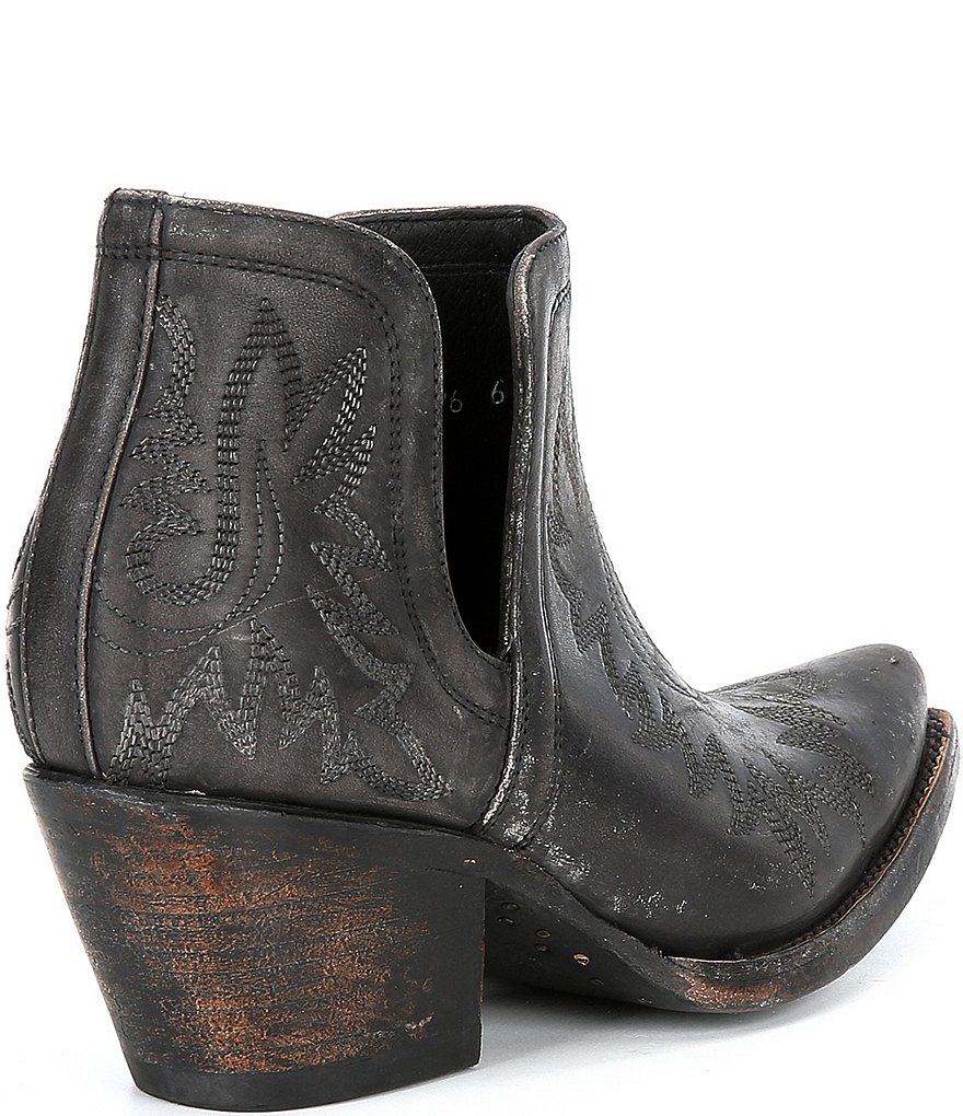 Ariat Dixon Distressed Leather Block Heel Western Boots