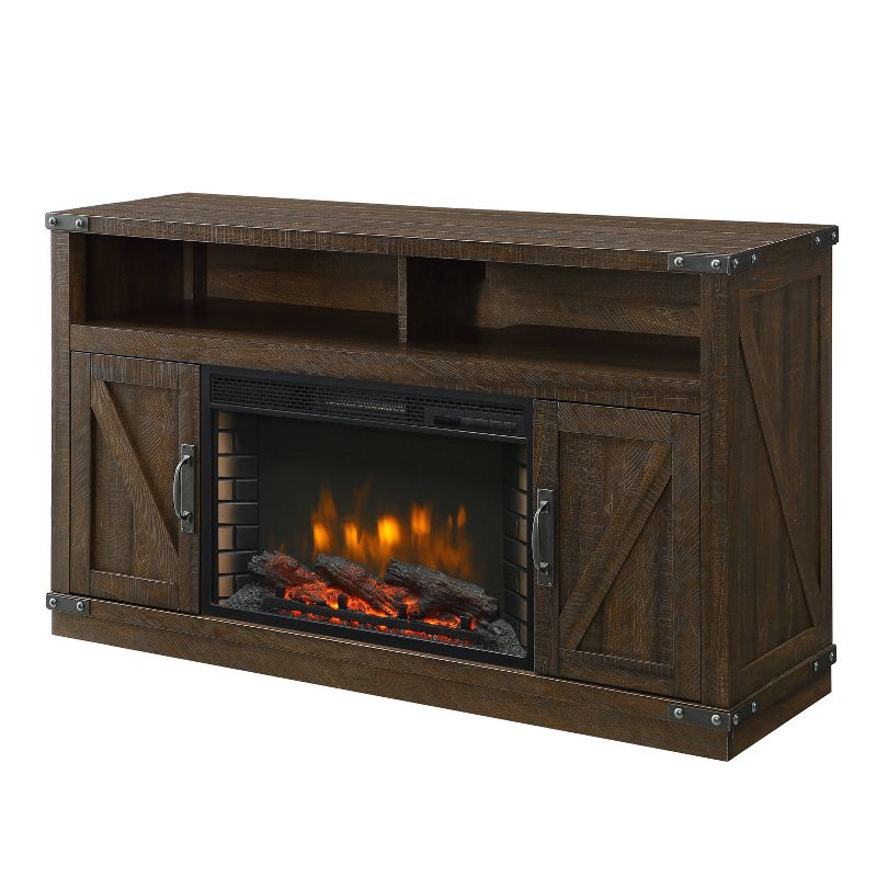 50" Aberfoyle Media Electric Fireplace Rustic Brown - Muskoka