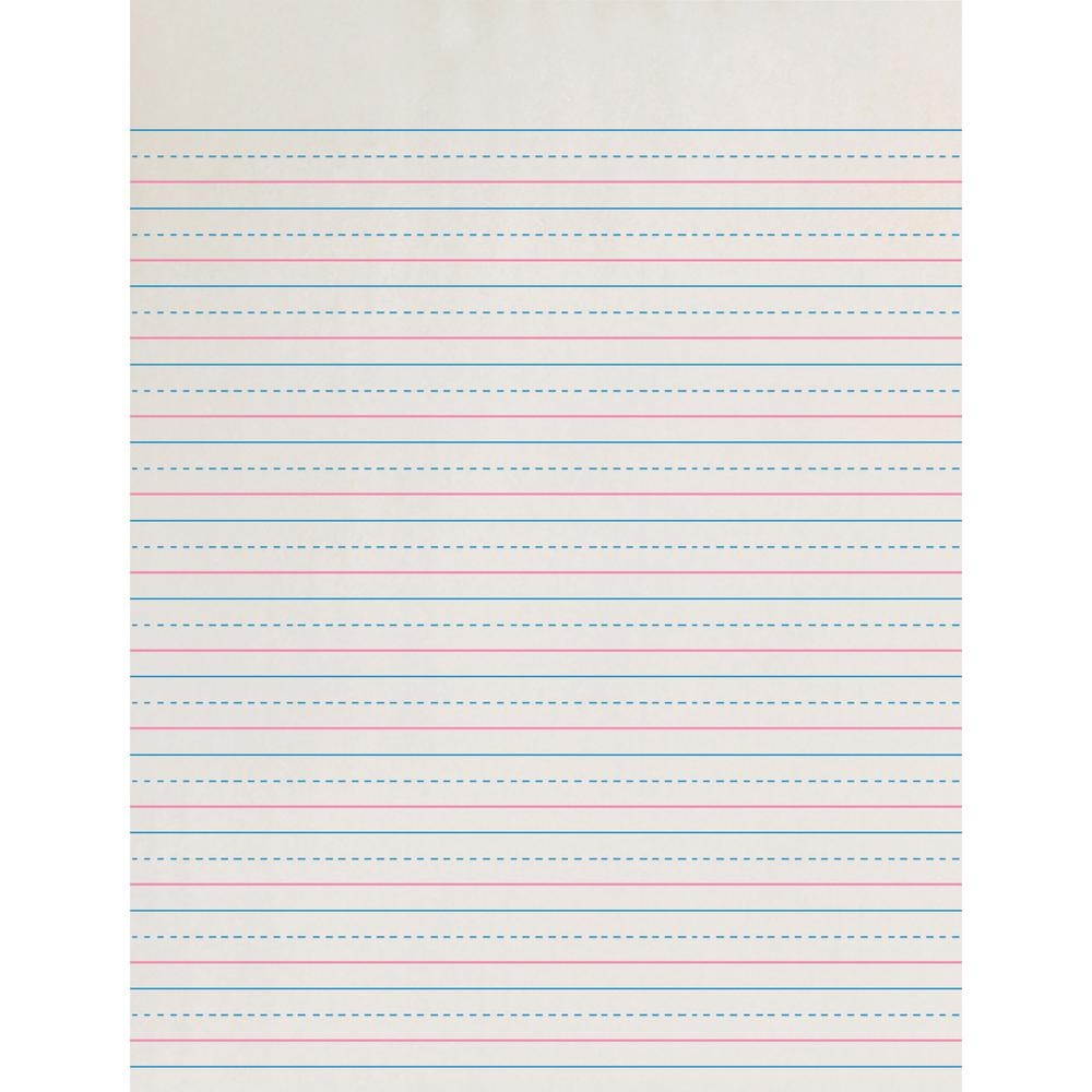 Pacon ZP2613 D'Nealian Practice Skip Ruled Newsprint 500 Sheet - 500 / Pack - White Paper