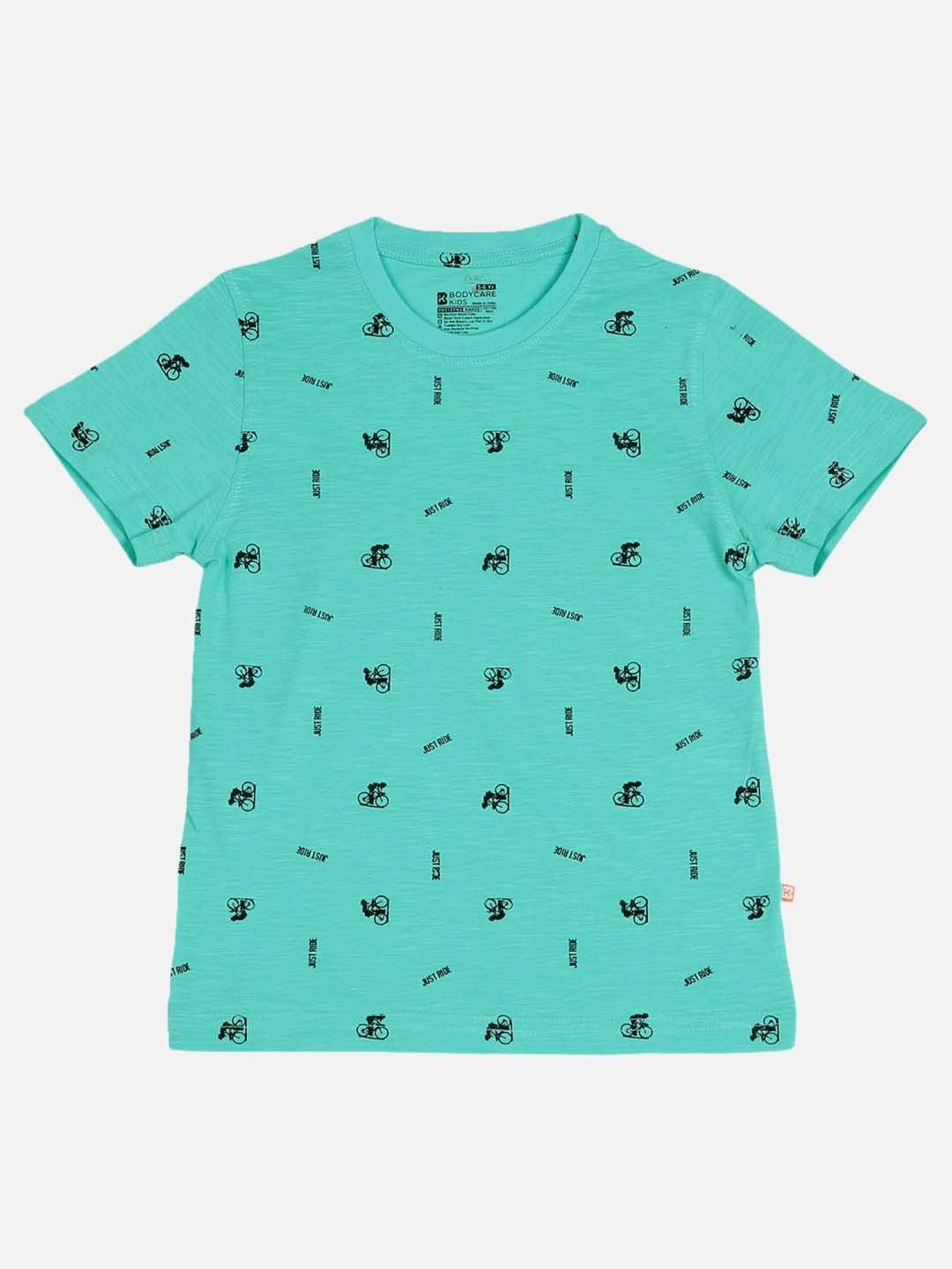 Bodycare Kids Green Cotton Printed T-Shirt