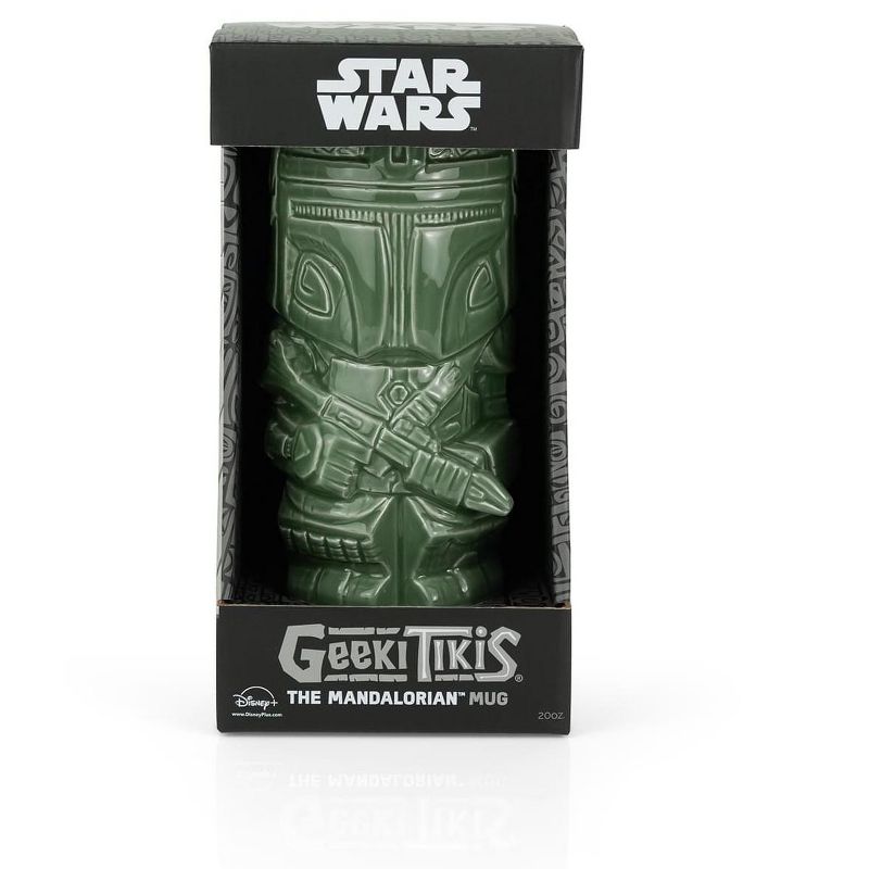 Beeline Creative Geeki Tikis Star Wars The Mandalorian Mando Mug | Ceramic Tiki Cup | 20 Ounces