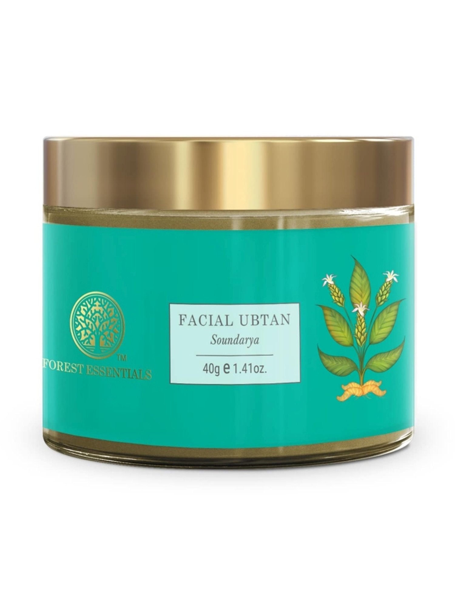 Forest Essentials Facial Ubtan Soundarya Ayurvedic Anti Ageing Face Pack with Turmeric - 40 gm