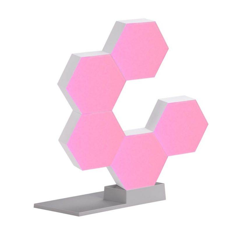 LifeSmart WiFi Smart LED Light Kit Splicing 5 Block Base 16 Million Color Work w/ Alexa Google Decor