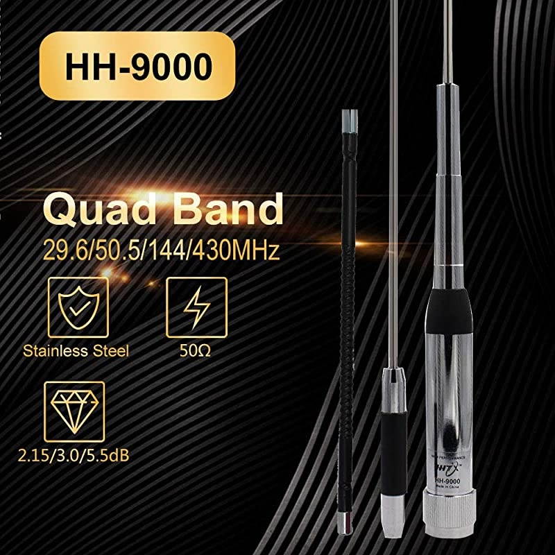 Band Mobile Radio Dual Band Antenna HH9000 TYT TH9800 QYT KT980 Plus 7900D KT8900 Car Radios with Clip and 5m Cables