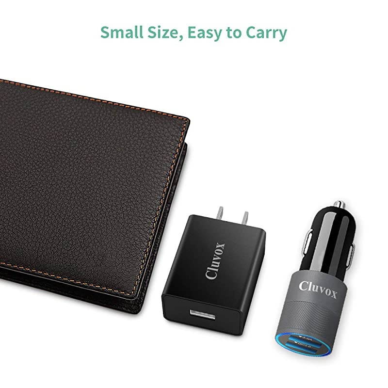 USB Fast Charger Set, Compatible for Samsung Galaxy S21/S20/Plus/Ultra/S10/S10E/S9/S8/Note 20/10/9/A20/A50, Quick Charge 3.0 Charger kit, Rapid Car Charger+Wall Charger with 2 Type C Cord 3ft