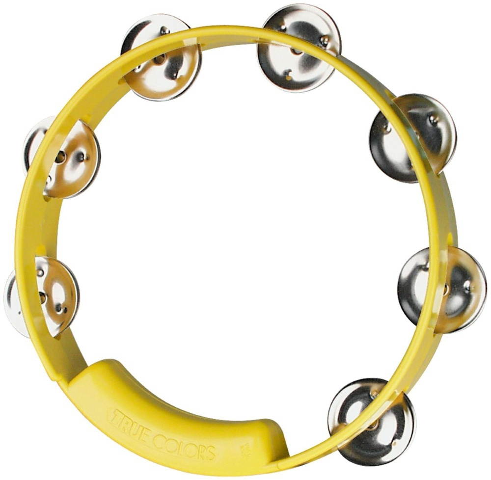 Rhythm Tech True Colors Tambourine Yellow 8 in.