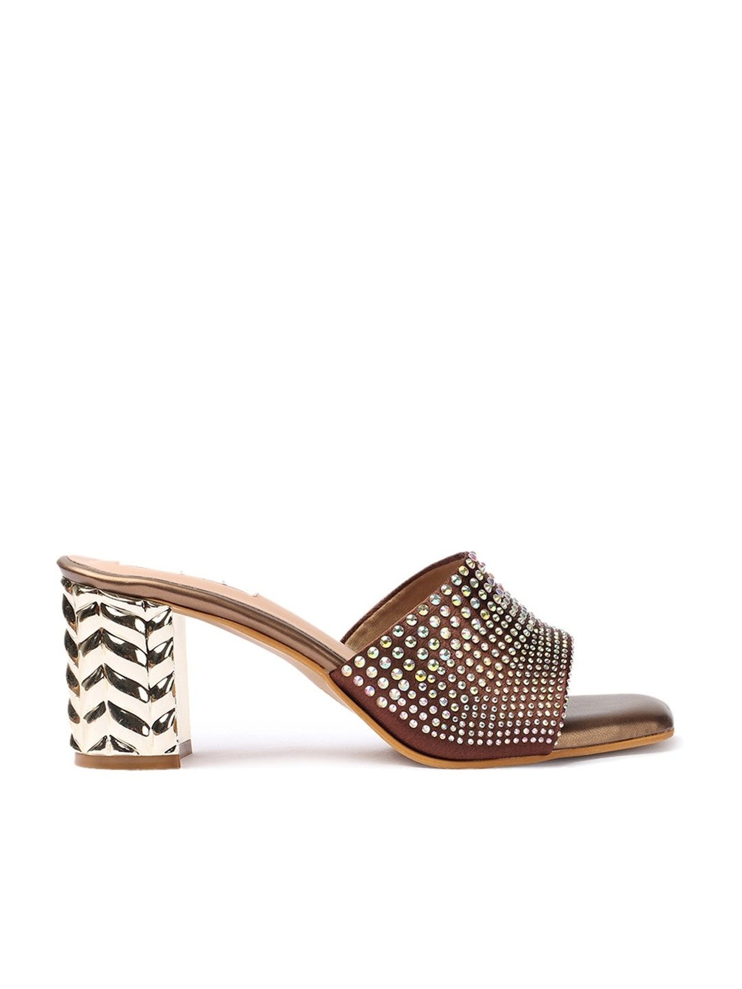 Elle Women's Antique Gold Ethnic Sandals