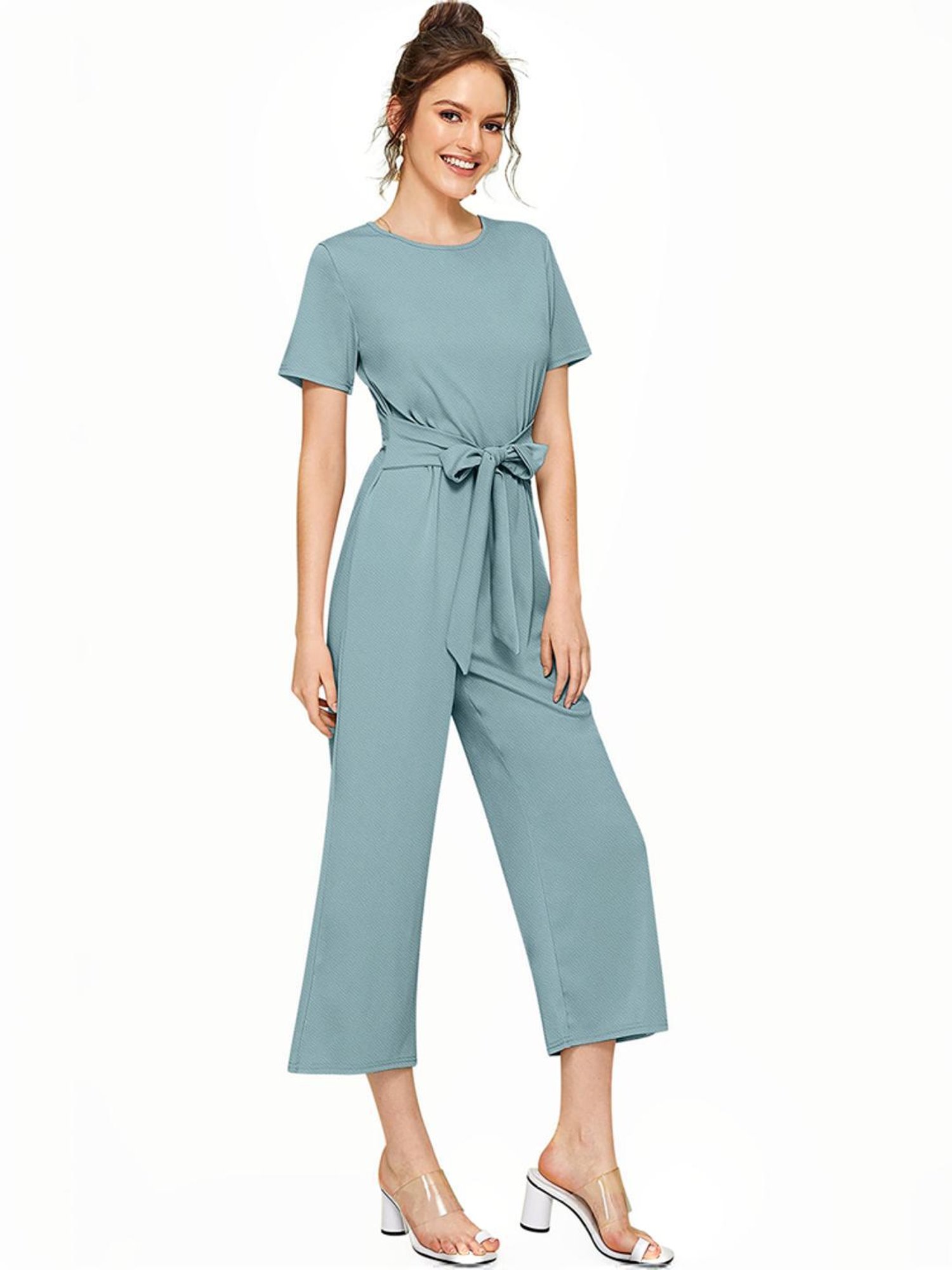 Odette Blue Midi Length Jumpsuit