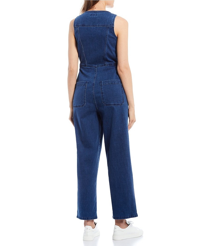 Coco + Jaimeson Strapless Elastic-Waist Laser-Cut Embroidered Knit Jumpsuit