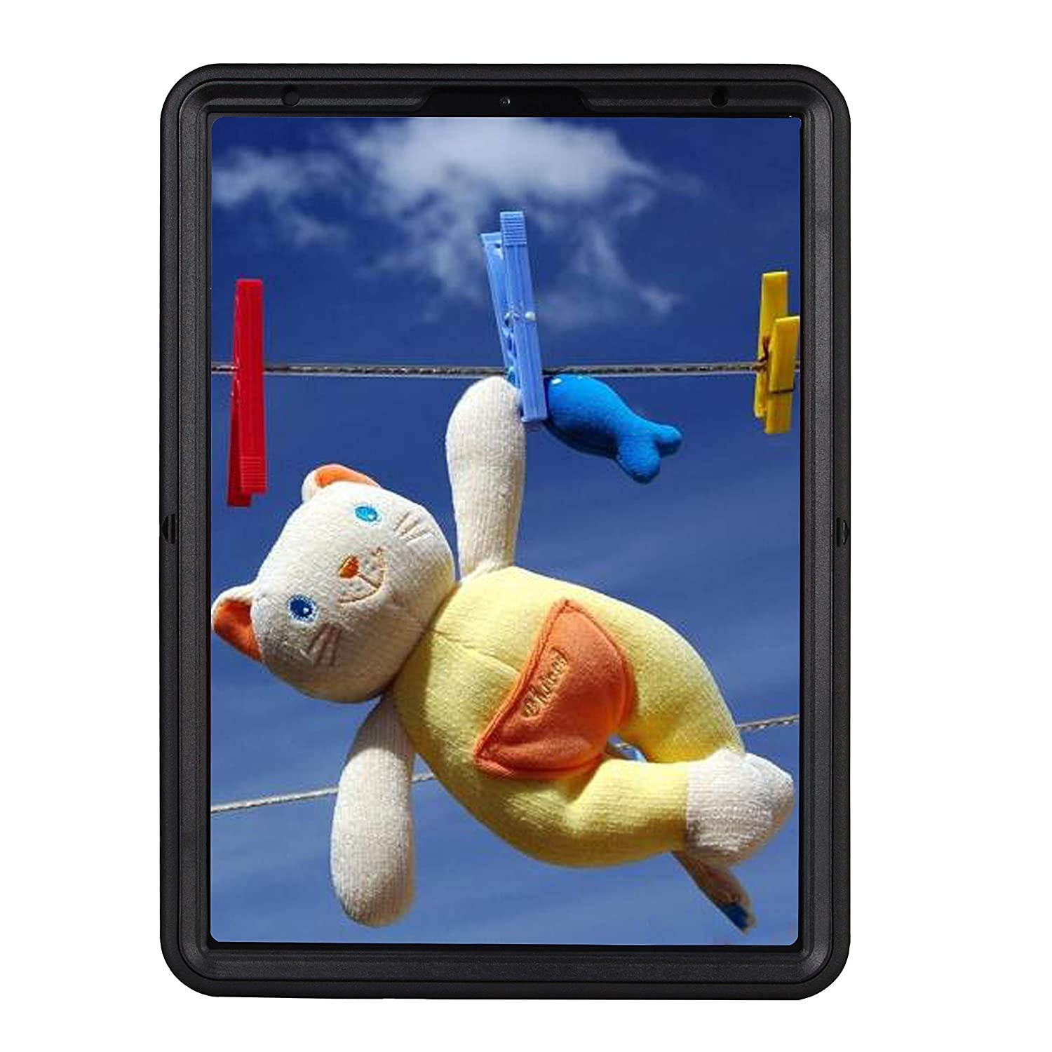 Cellular360 Shockproof Case for iPad Pro 12.9 (2017 2nd Gen and 2015 1st Gen),Handy Case with a 360 Degree Rotatable Kickstand and Handle (Black)