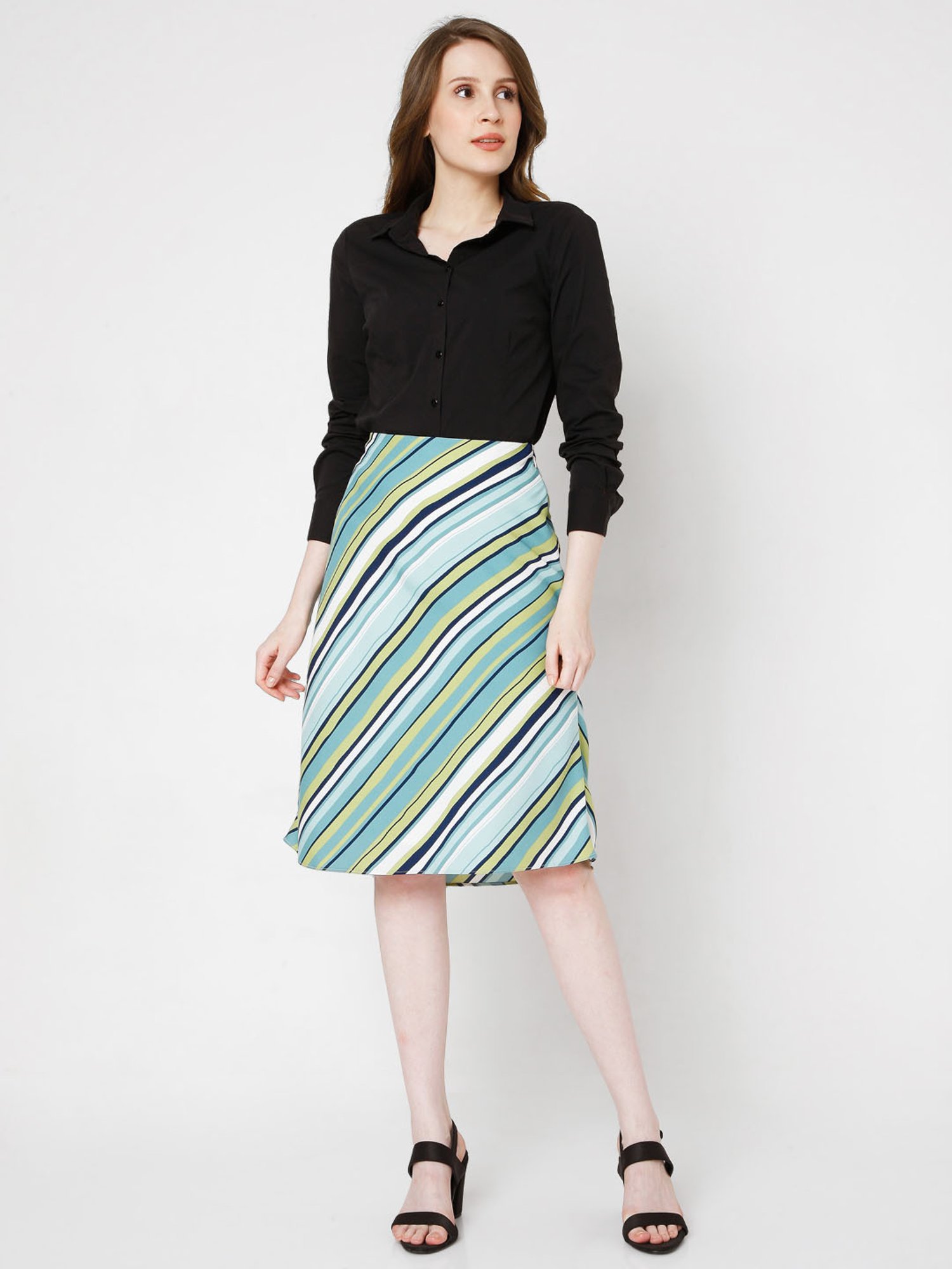Vero Moda Multicolor Striped Skirt