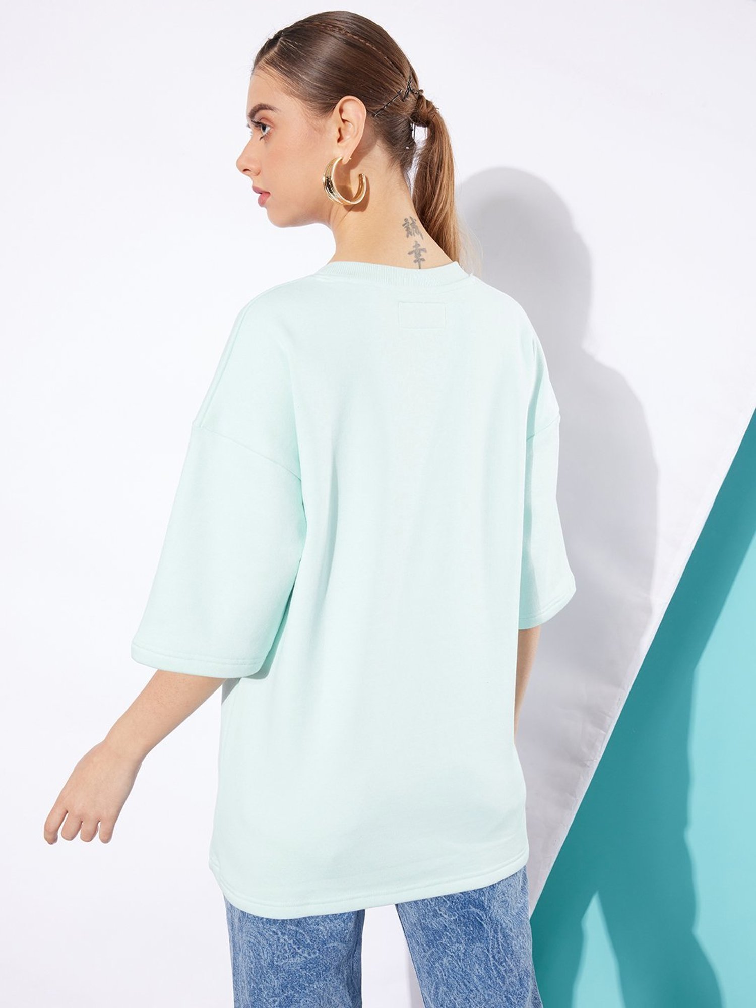 Difference of Opinion Light Blue Fleece Oversized Sweatshirt