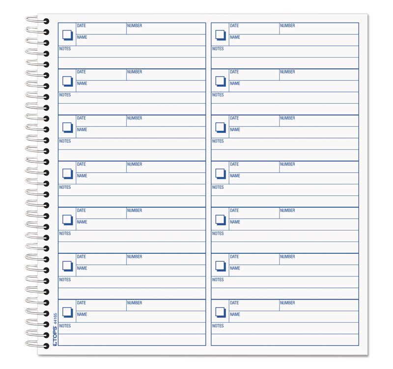 Tops Voice Mail Log Book 8 1/2 X 8-1/4 1 400-Message Book 44165