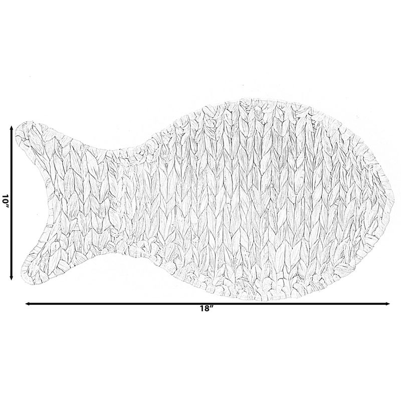 Vintiquewise Decorative Woven Water Hyacinth Fish Design Tray