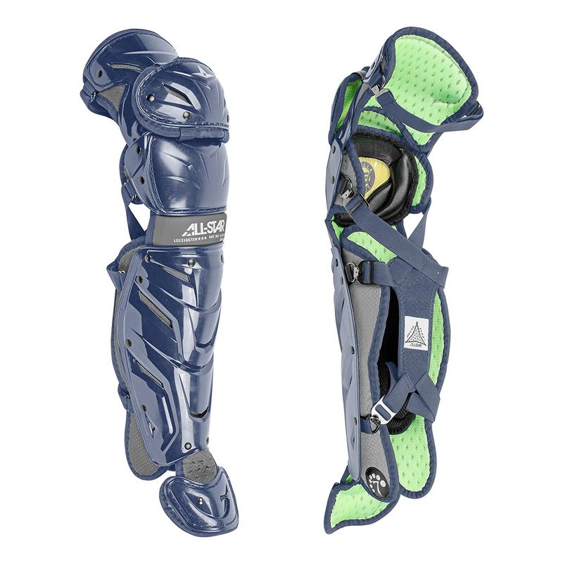 All-Star Sports S7 Axis Ages 9 to 12 Protective Baseball Catchers Gear Set with Mask Helmet, Chest Protector, and Leg Guards, Navy