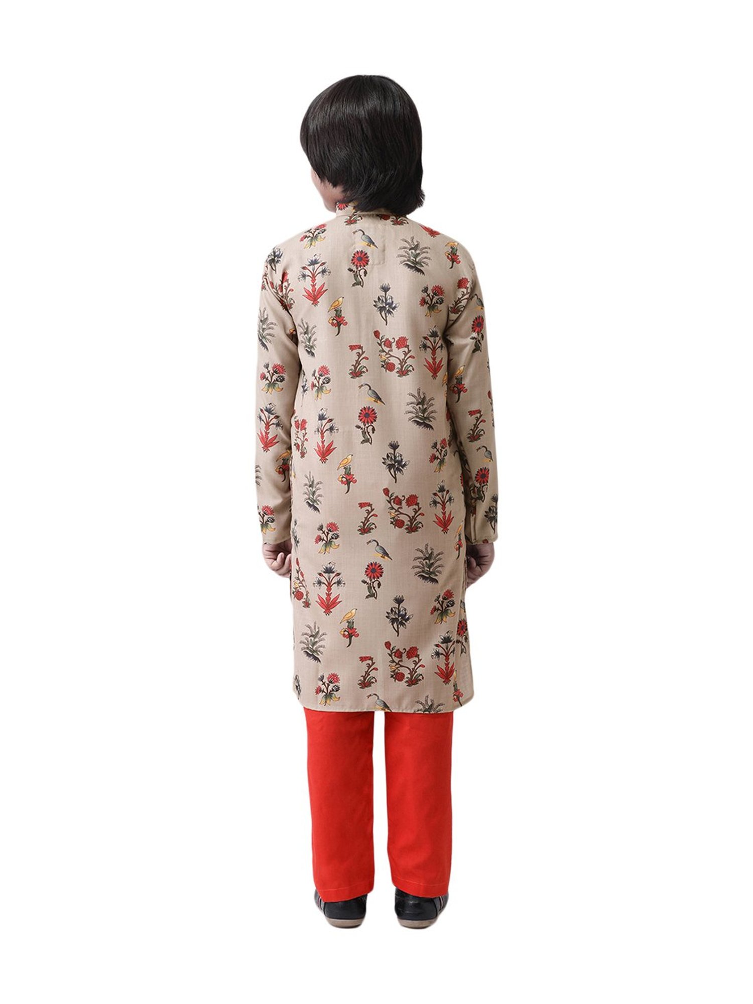 Hangup Kids Multicolor Cotton Floral Print Kurta & Pyjamas