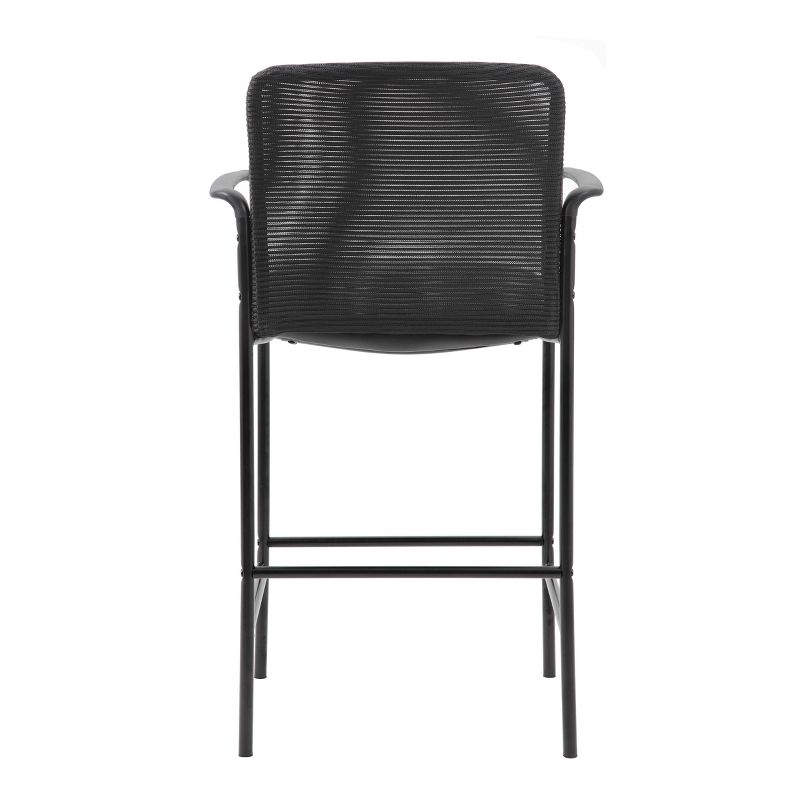 Contemporary Mesh Counter Height Barstool Black - Boss Office Products