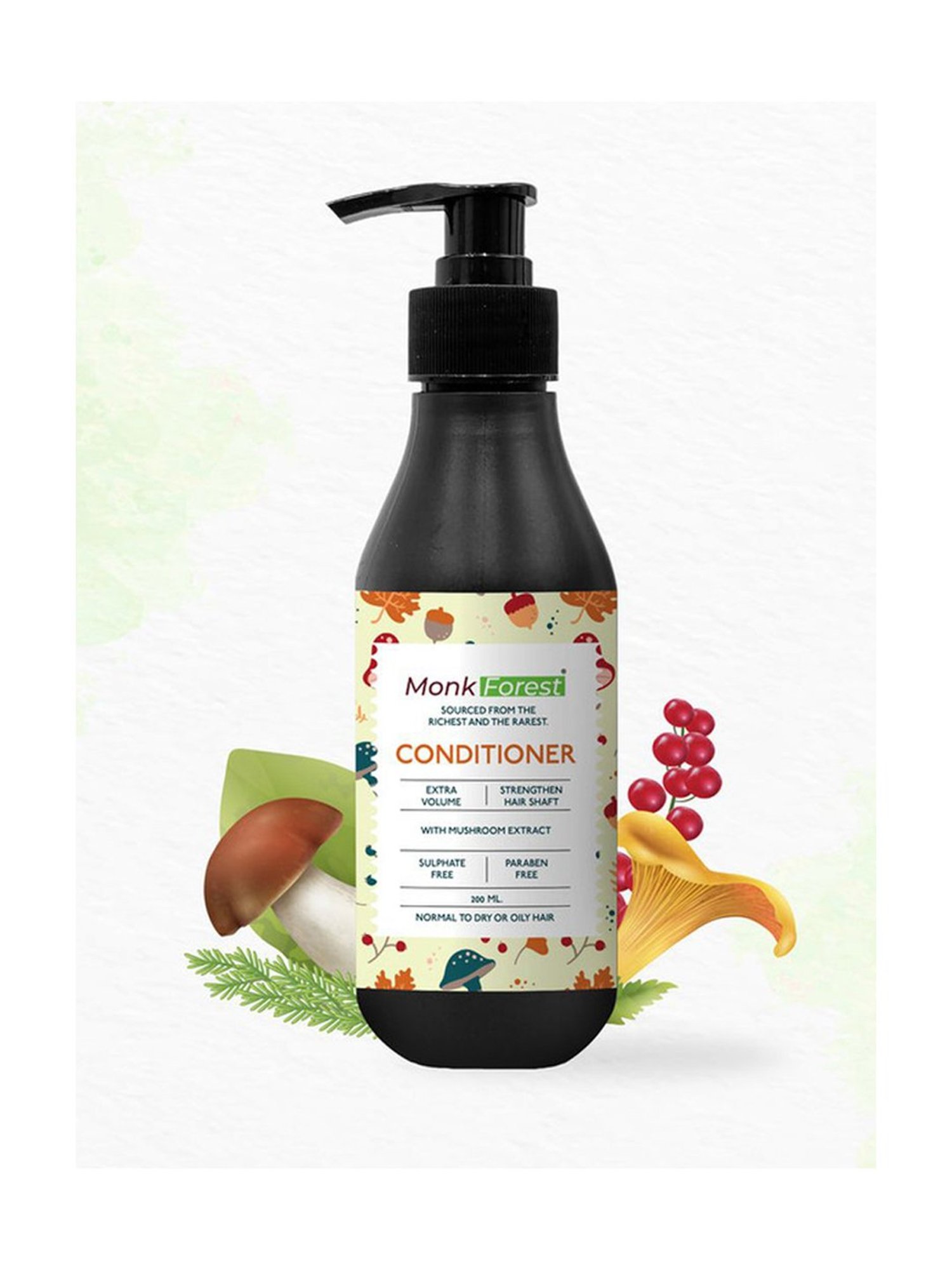 Monk Forest Mushroom Hair Shampoo & Conditioner for Hair Fall & Protection