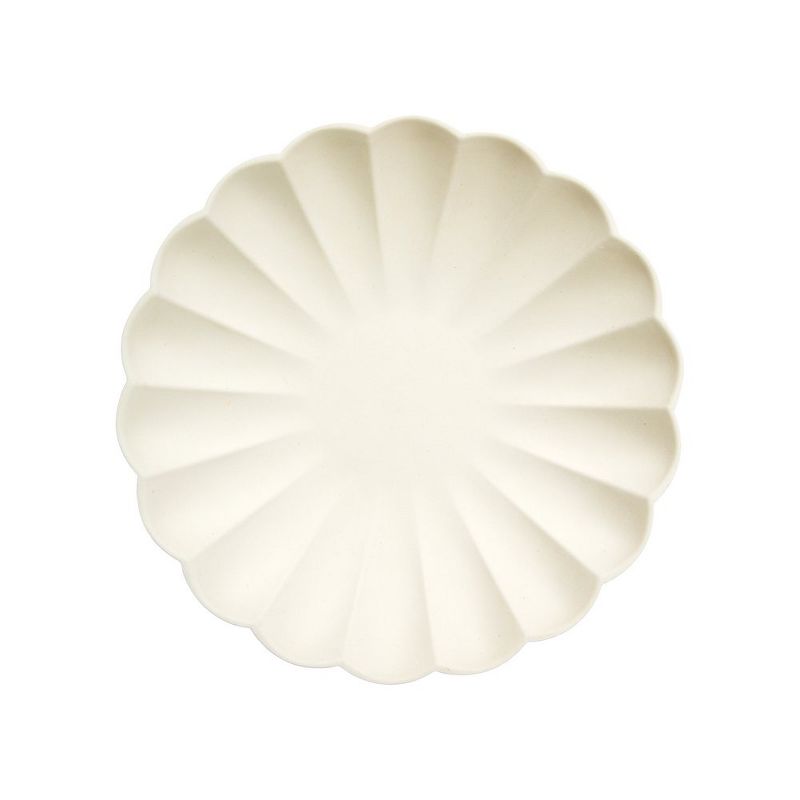Meri Meri - Cream Simply Eco Small Plates - Disposable Dinnerware - 8ct