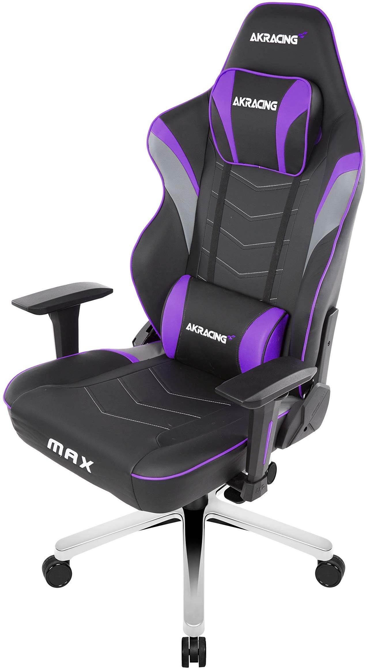 AKRacing Masters Series MAX PU Leather Gaming Chair, 4D Adjustable Armrests, 180 Degrees Recline - Indigo (AK-MAX-IN)