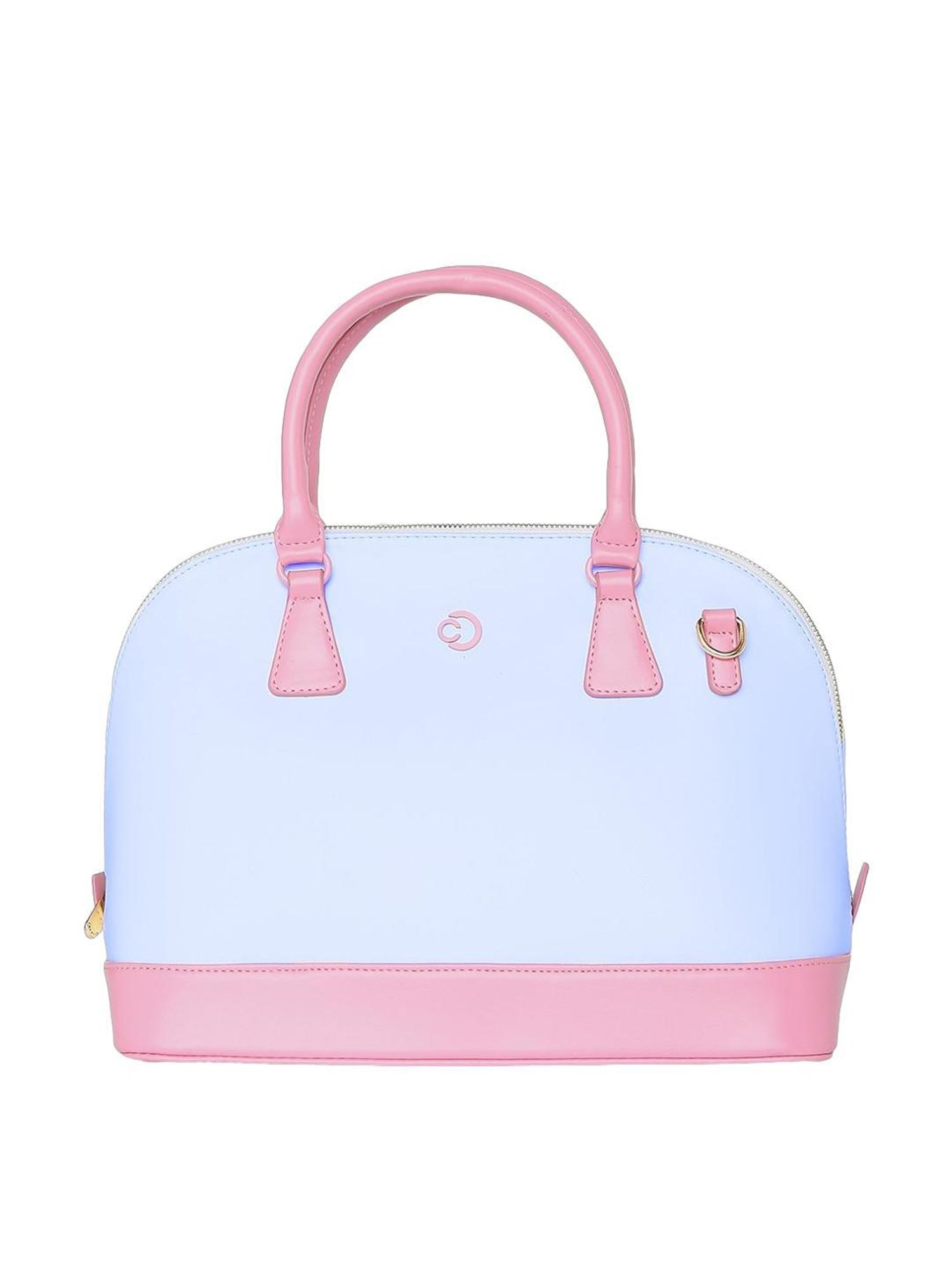 Caprese Aurora Pink Faux Leather Solid Handbag