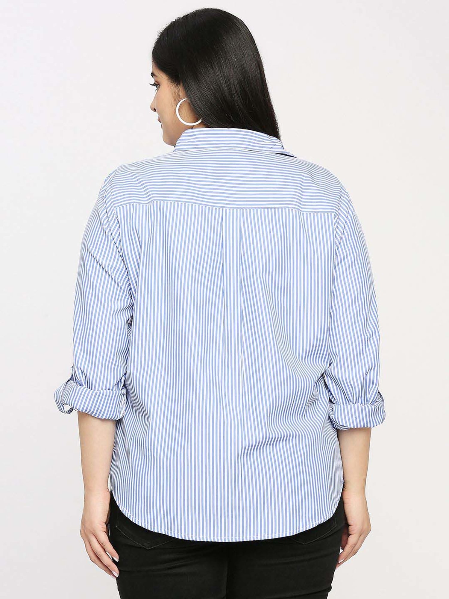 Style Quotient Blue Striped Shirt