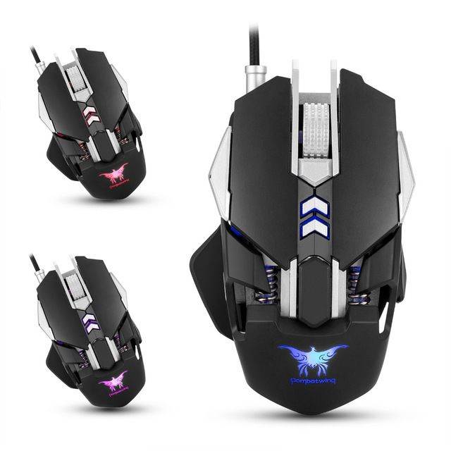 Combaterwing CW30 Wired Gaming Mouse Mice 7 Buttons 3200DPI 1000Hz Return Rate Weight Tuning Optical USB for Gamer Computer