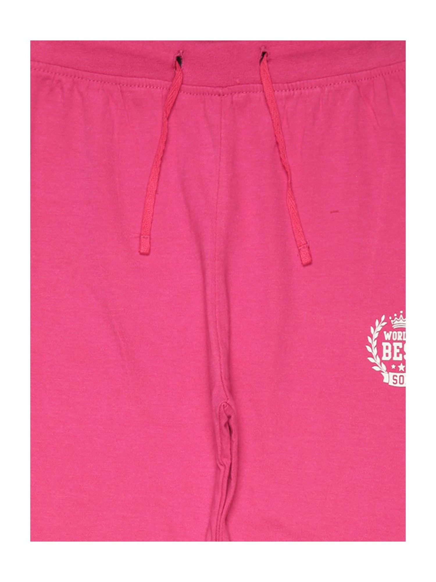 Bodycare Kids Fuchsia Solid Trackpants