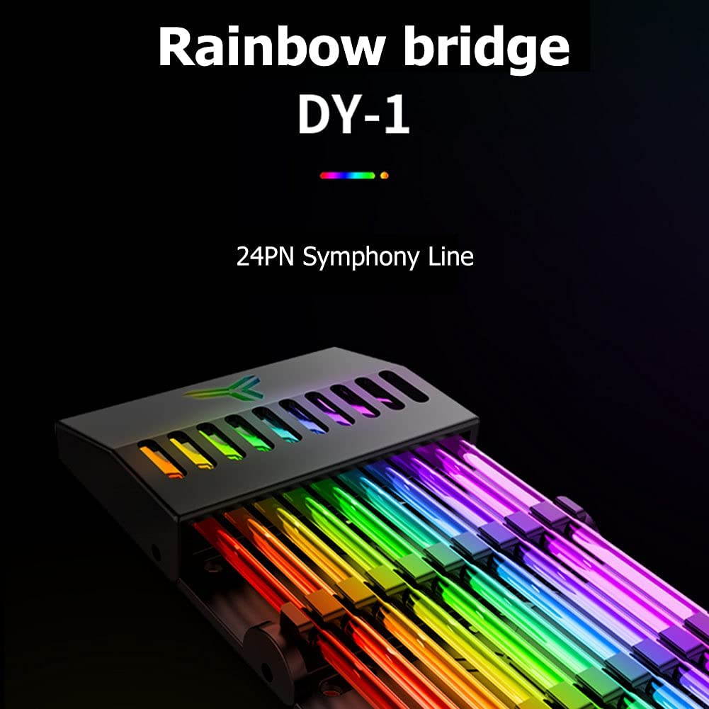 UKCOCO DY-1 24 Pin ARGB Power Cable Rainbow Streamer 5V ARGB Aura Sync Cord ,Rainbow Bridge DY-1 Symphony 24PIN Power Cord