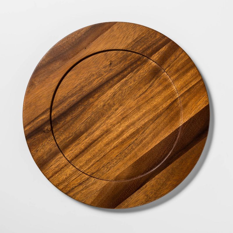 13" Acacia Wood Decorative Charger - Threshold™