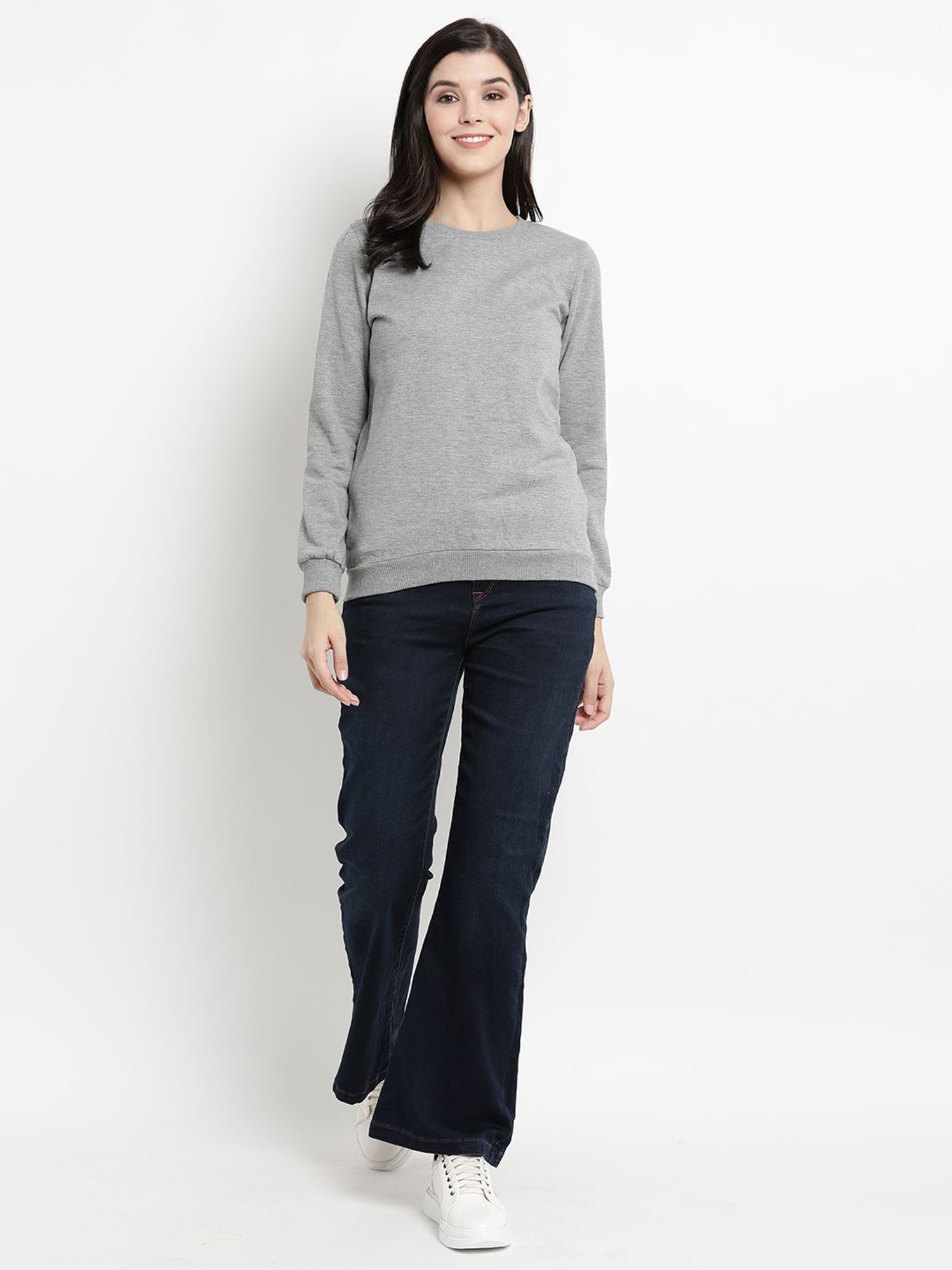 The Vanca Grey Textured Sweatshirt