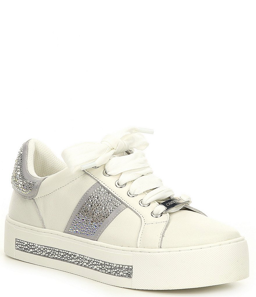 Carvela Jeo Bling 2 Leather Lace-Up Sneakers
