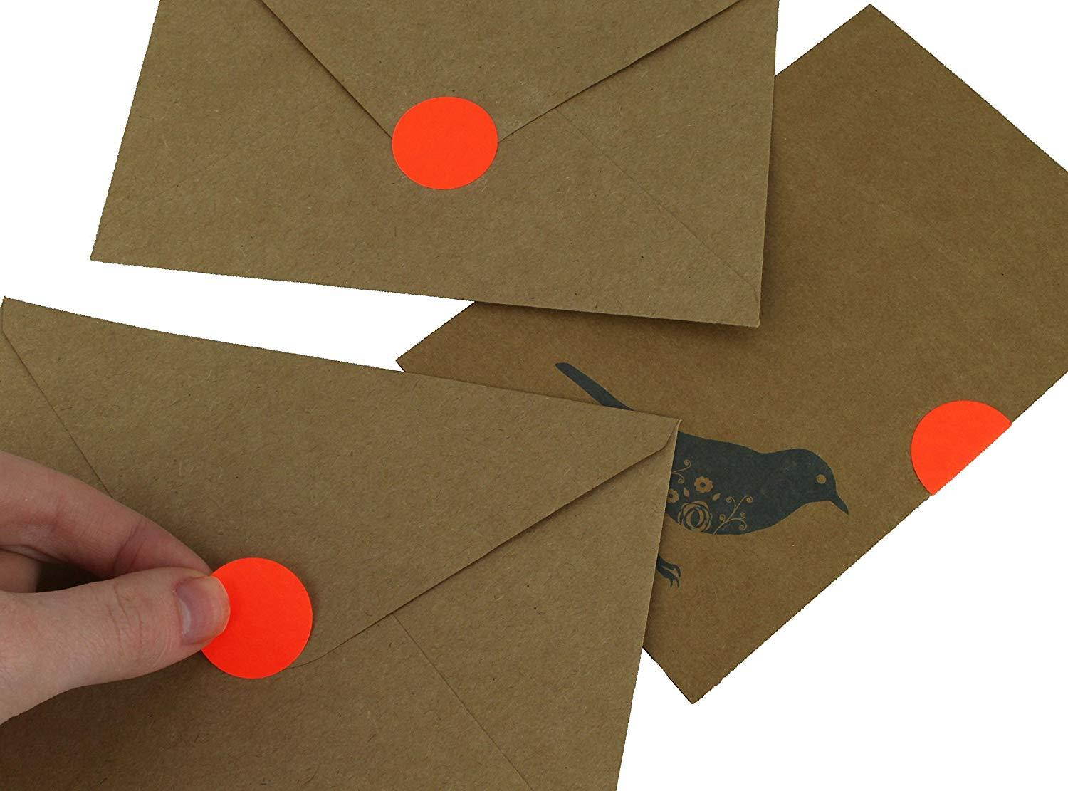 ChromaLabel 1 inch Color-Code Dot Labels | 1,000/Roll (Fluorescent Red-Orange)